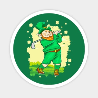 Golfing Leprechaun Golf Irish St Patricks Day Magnet